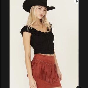 FREE PEOPLE WOMEN'S LOVE YOU MORE TEE M OB1999091 Black